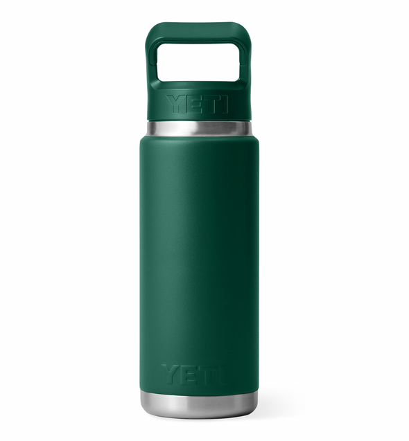 YETI RAMBLER 26OZ (769ML) BOTTLE W/ STRAW CAP - BLACK FOREST GREEN