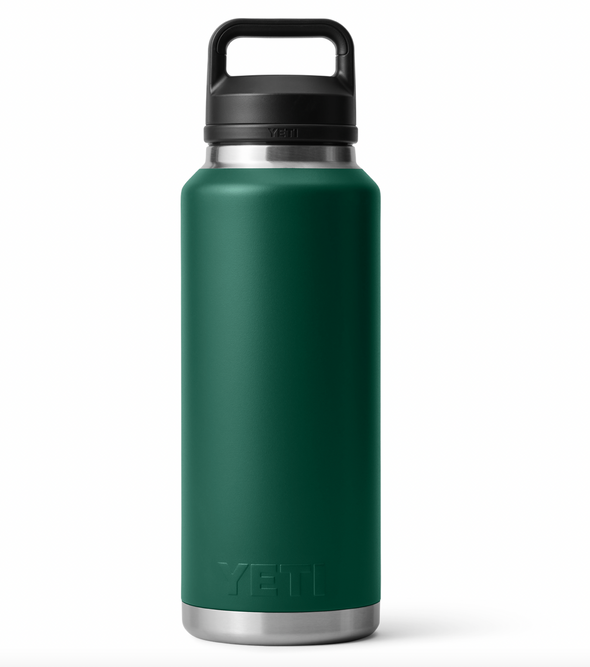 YETI RAMBLER 46OZ (1.4L) BOTTLE W/ CHUG CAP - BLACK FOREST GREEN