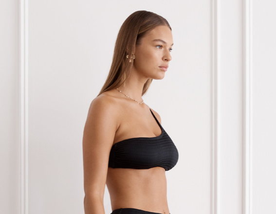 HEAVEN BROOKE ONE SHOULDER TOP W/ JENNIFER HIPSTER PANT - NERO BLACK