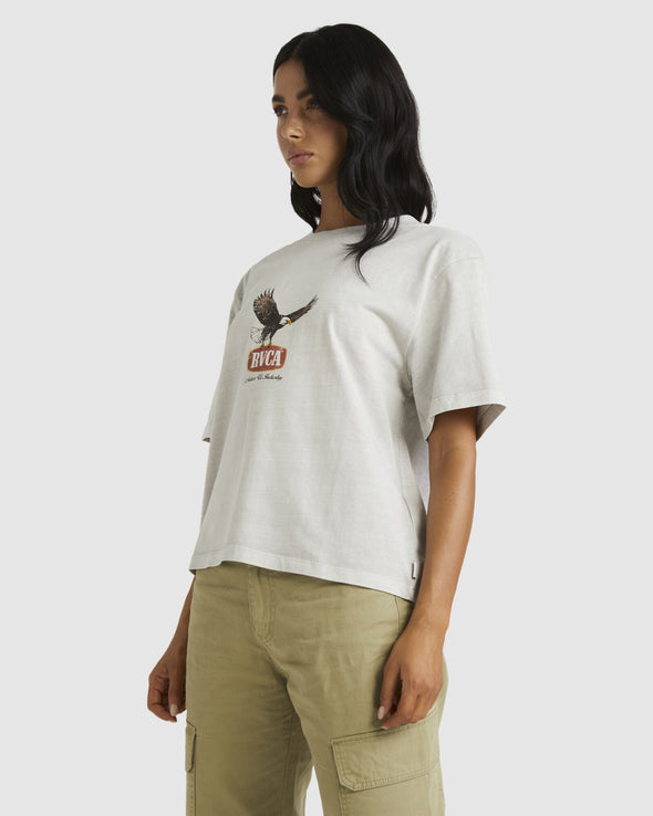 RVCA HAWK EYE EASY TEE - VAPOR