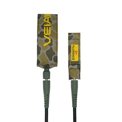 Details
The VEIA x Florence Edition JJF Pro collection is a limited series in collaboration with Florence Marine X to develop the now ubiquitous 'Florence Camo' throughout our high quality VEIA leashes & traction pads developed with 3 x World Champion & Co-founder JJF

The JJF Pro Leash embraces simplicity & longevity through VEIA's duralite neoprene lined cuff, ultra lite micro-strength velcro, drag-reducing rail saver & more.

FEATURES:

Duralite Neoprene lined cuff.
Dual bearing swivel connection.
Ultral