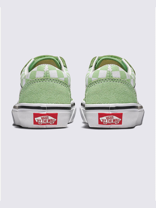 VANS OLD SKOOL V COLOUR THEORY CHECKERBOARD - PISTACHIO GREEN