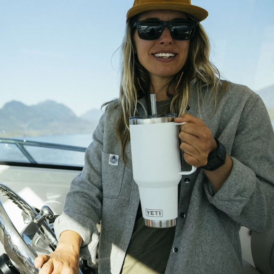 YETI RAMBLER 42OZ (1.2L) STRAW MUG - WHITE