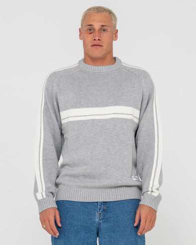 RUSTY WHITE LINES 2.0 KNITTED CREW - GMA