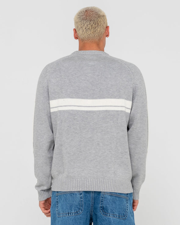 RUSTY WHITE LINES 2.0 KNITTED CREW - GMA