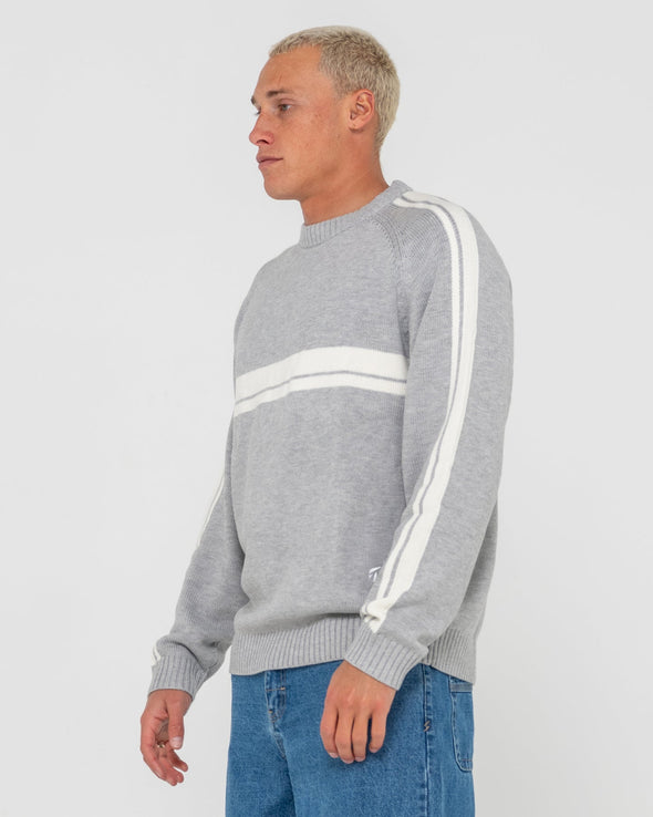 RUSTY WHITE LINES 2.0 KNITTED CREW - GMA