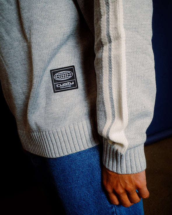 RUSTY WHITE LINES 2.0 KNITTED CREW - GMA