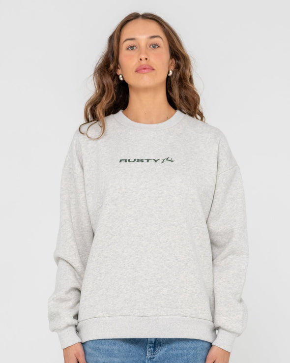 RUSTY ESSENTIALS OVERSIZED CREW FLEECE - ECM