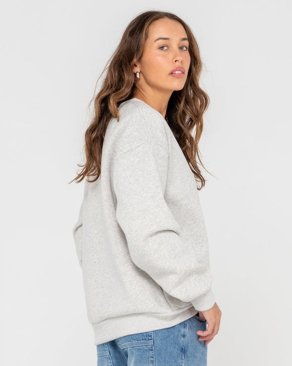 RUSTY ESSENTIALS OVERSIZED CREW FLEECE - ECM