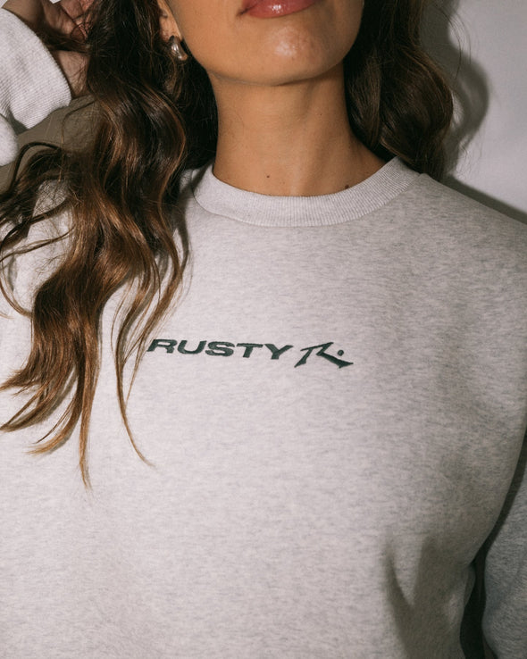 RUSTY ESSENTIALS OVERSIZED CREW FLEECE - ECM