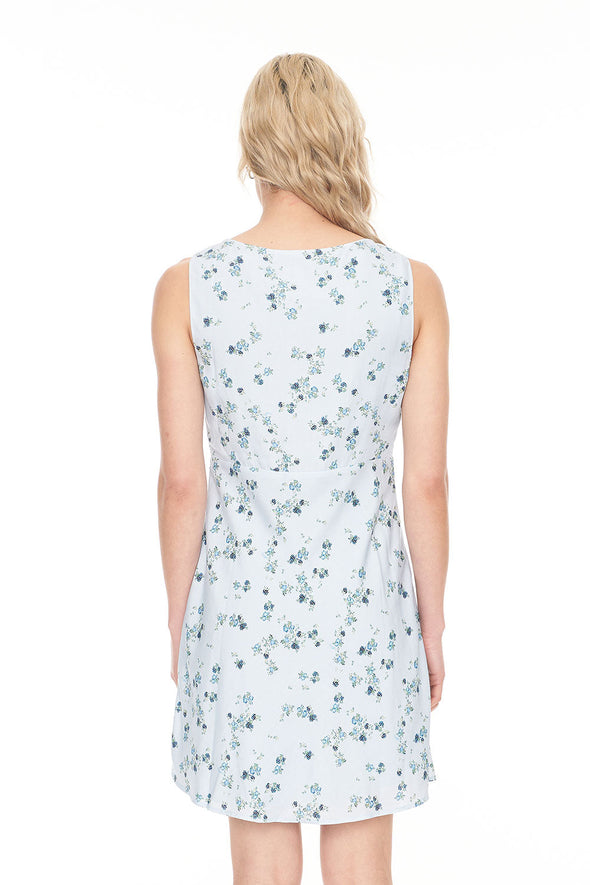 HUFFER LALISA CLEO MINI DRESS - BLUE FLORAL