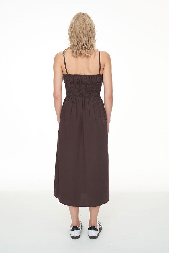 HUFFER CRUISE EDEN MIDI DRESS - CACAO