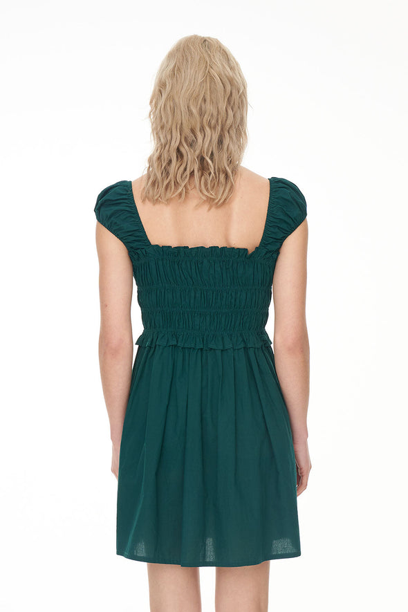 HUFFER CRUISE EDEN MINI DRESS - JEWEL GREEN