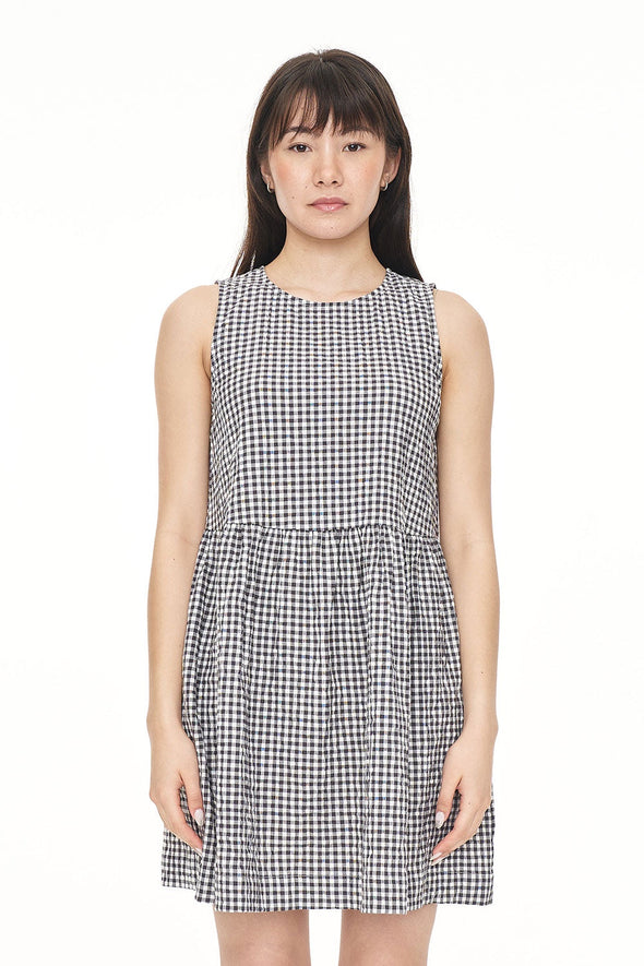 HUFFER CATALINA JAY DRESS - BLACK/IVORY