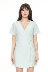 HUFFER CATALINA EDEN MIDI DRESS - MINT/CHALK