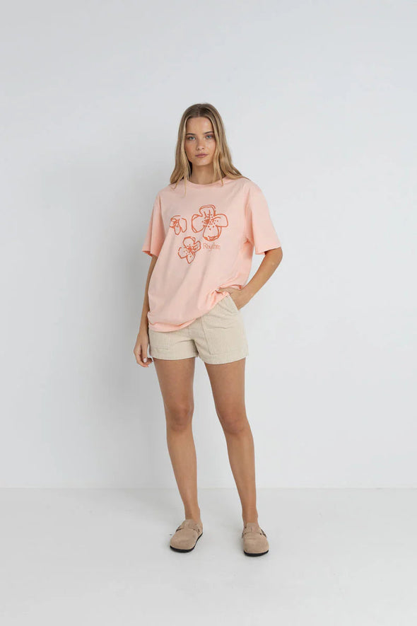 RHYTHM PARADISE FLORAL OVERSIZED T-SHIRT - PINK