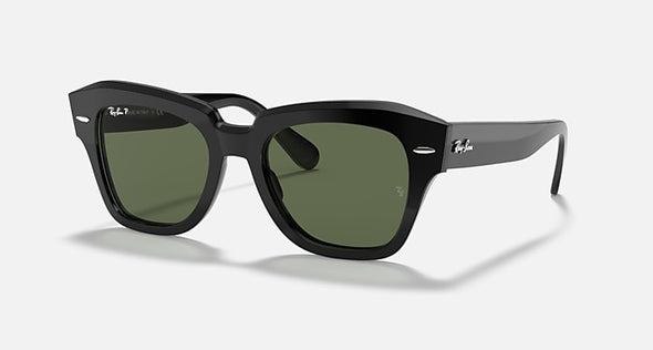 RAYBAN STATE STREET BLACK W/ G-15 GREEN POLARIZED