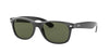 RAY BAN NEW WAYFARER BLACK W/ G-15 GREEN 55