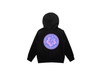 WHANGAMATA SURF SHOP GIRLS HIBISCUS PATCH PUFF PRINT HOOD - BLACK