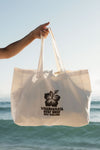 WHANGAMATA SURF SHOP HIBISCUS TOTE BAG - NATURAL