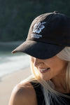WHANGAMATA SURF SHOP HIBISCUS FLOWER CAP - CACAO