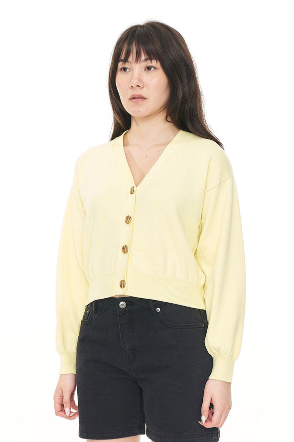 HUFFER BIBI KNIT CARDIGAN - LIMONCELLO