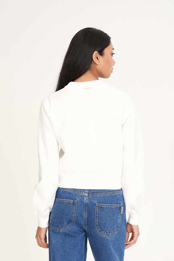 HUFFER BIBI KNIT CARDIGAN - CHALK
