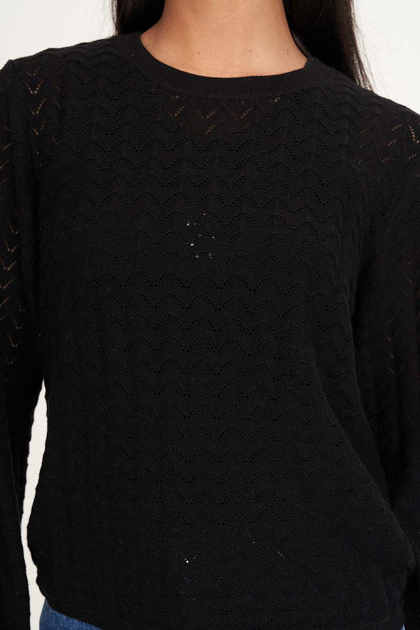 HUFFER ZIGGY CRUISE LS TOP - BLACK