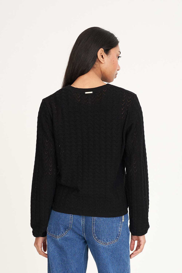 HUFFER ZIGGY CRUISE LS TOP - BLACK