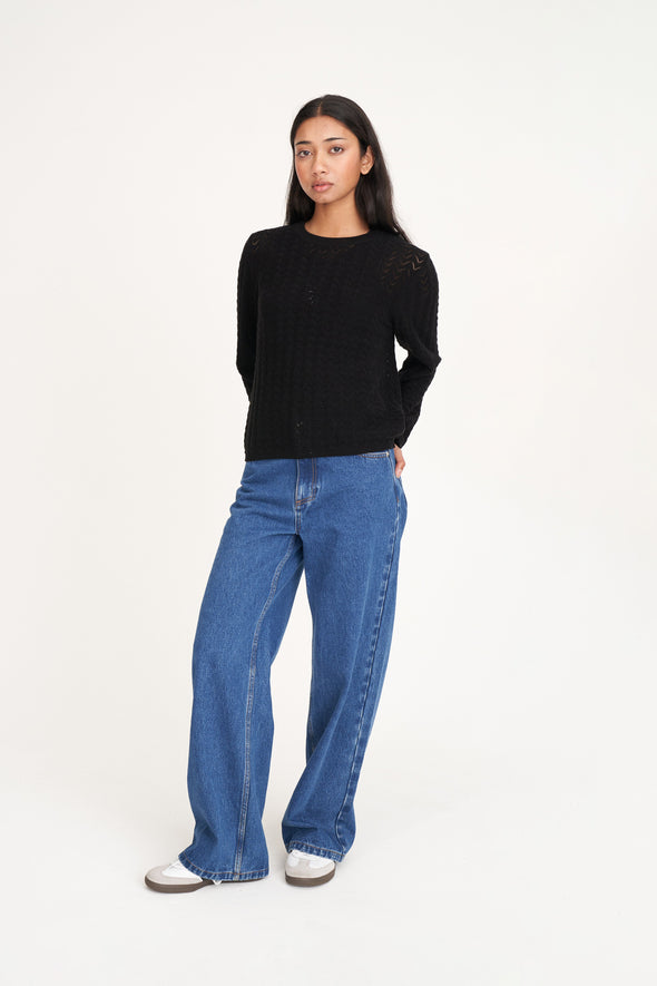 HUFFER ZIGGY CRUISE LS TOP - BLACK
