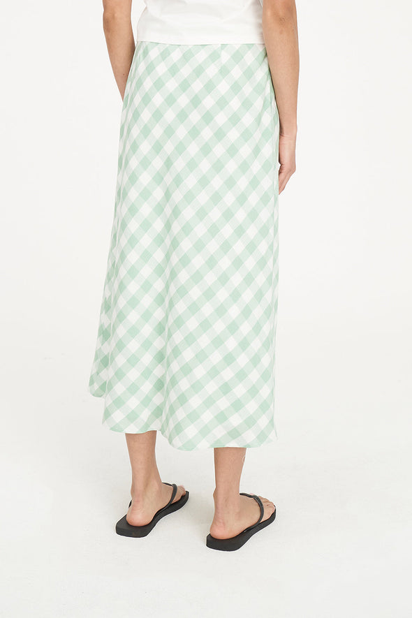HUFFER CELINE LILA MIDI SKIRT - MATCHA/CHALK
