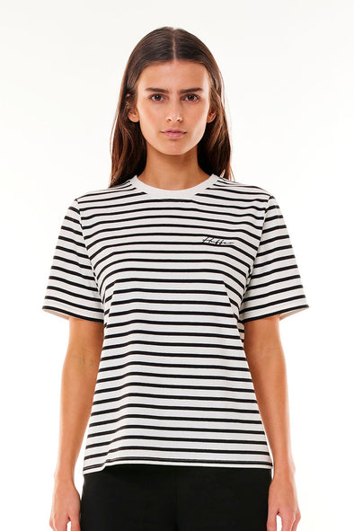 HUFFER WMNS OUI OUI CLASSIC TEE - BLACK/CHALK