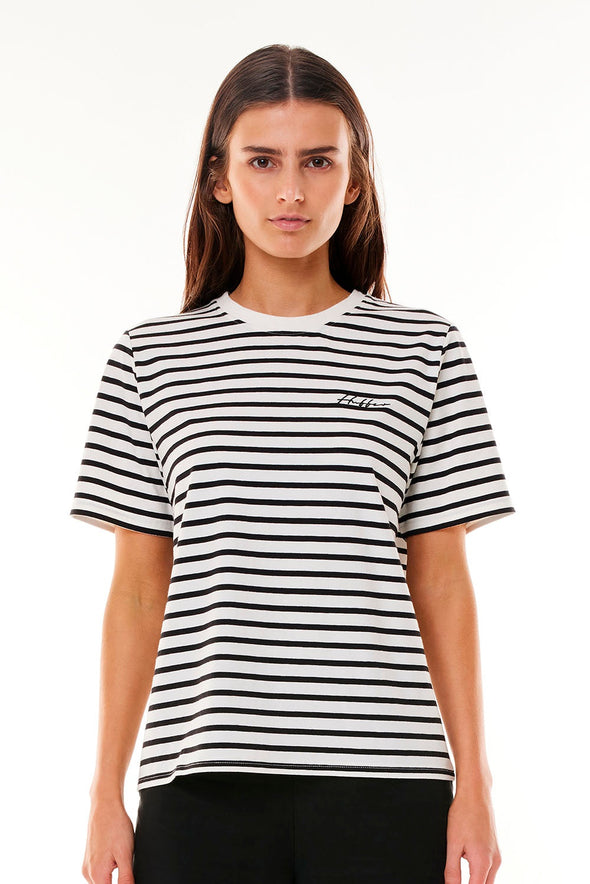 HUFFER WMNS OUI OUI CLASSIC TEE - BLACK/CHALK