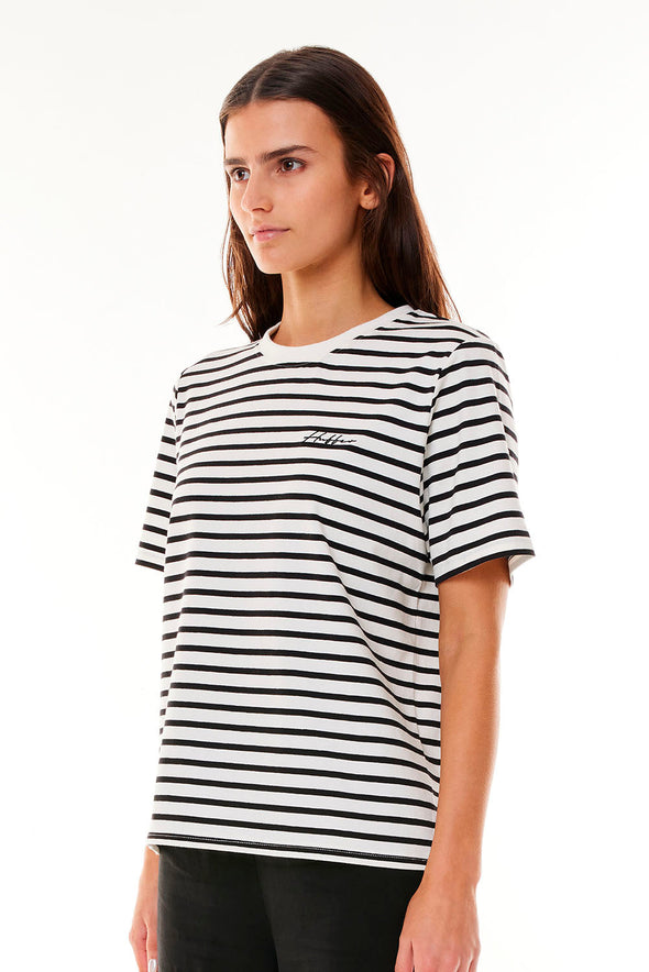 HUFFER WMNS OUI OUI CLASSIC TEE - BLACK/CHALK