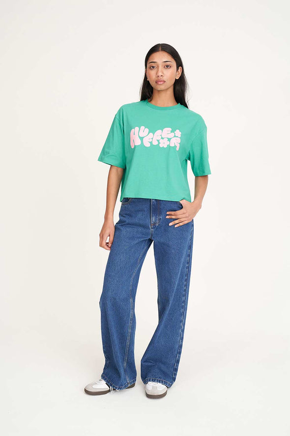 HUFFER BOXY CROP TEE 220/OPTIMIST - CLOVER