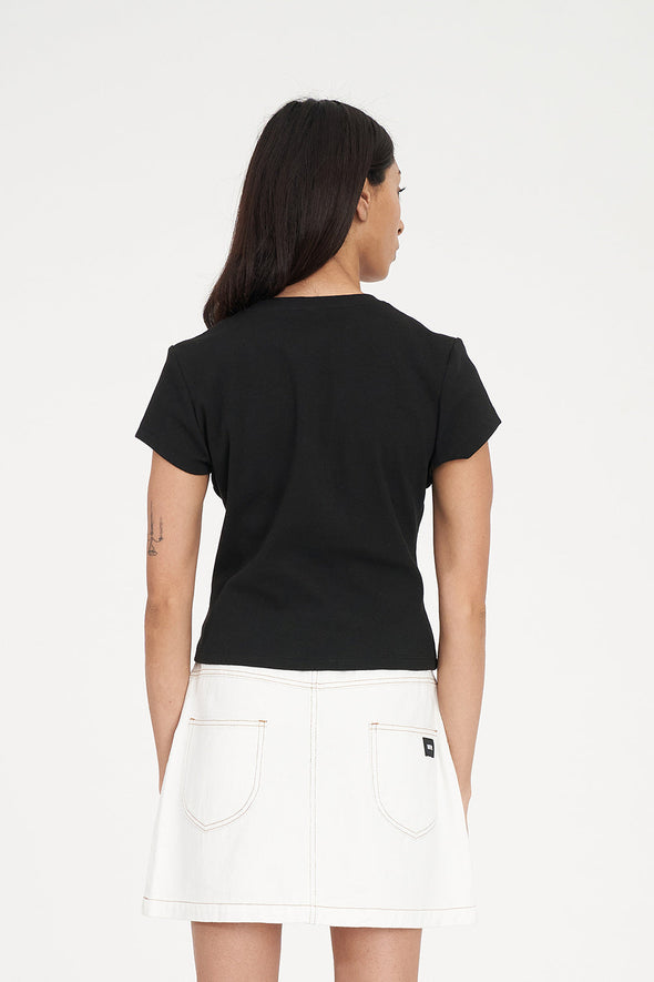 HUFFER RIB MINI TEE 290/HOMEBOUND - BLACK