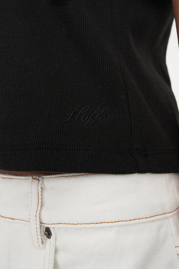 HUFFER RIB MINI TEE 290/HOMEBOUND - BLACK