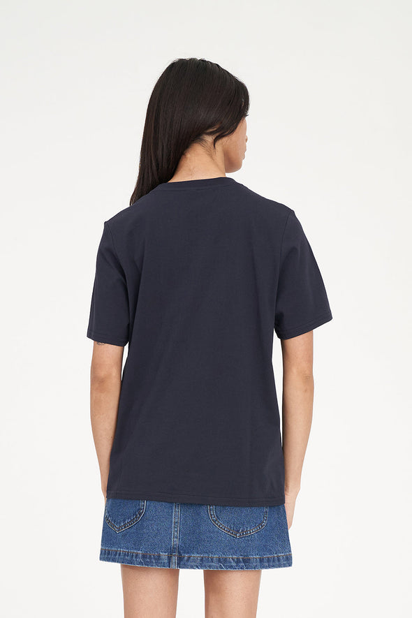 HUFFER CLASSIC TEE 170/IN BLOOM - NAVY