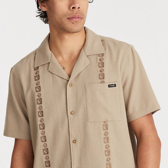 WRANGLER RESORT WAFFLE SHIRT - YINYANG SAND