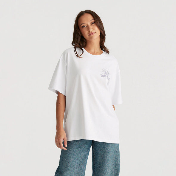 WRANGLER EARTH SERPENT SLOUCH TEE - OPTIC WHITE