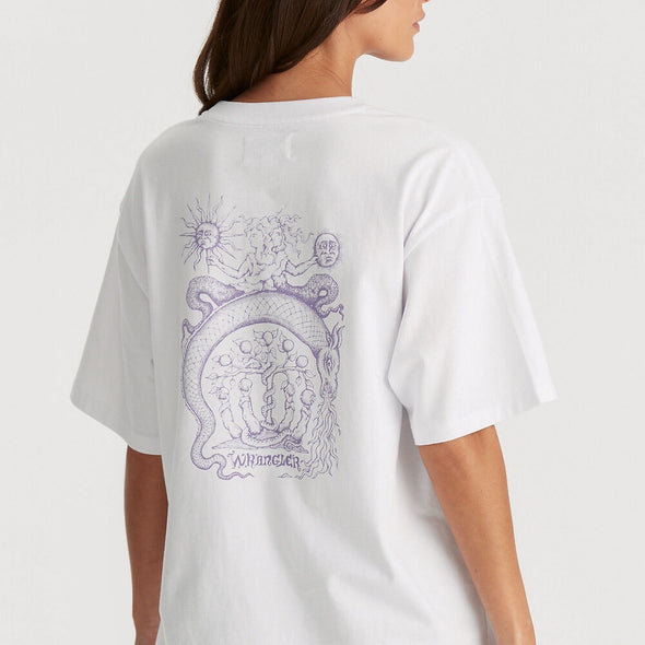 WRANGLER EARTH SERPENT SLOUCH TEE - OPTIC WHITE