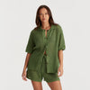 WRANGLER DREAMER CROCHET SHIRT - ELM GREEN