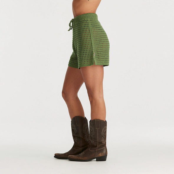 WRANGLER DREAMER CROCHET SHORT - ELM GREEN