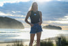 WHANGAMATA SURF SHOP RIBED FLOWER SINGLET - BLACK