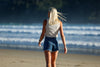 WHANGAMATA SURF SHOP RIBED FLOWER SINGLET - BONE