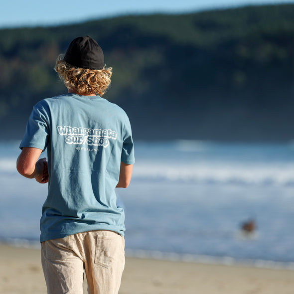 WHANGAMATA SURF SHOP BUBBLE LOGO FLEX CAP - BLACK