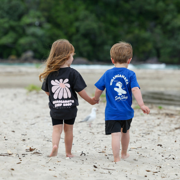 WHANGAMATA SURF SHOP BOYS SURF DOG TEE - BLUE
