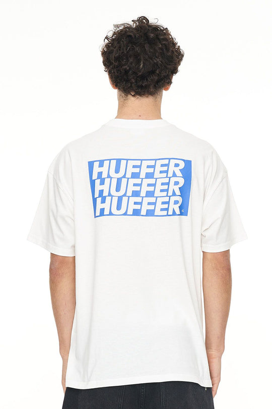 HUFFER BLOCK TEE 220/STACKED UP - CHALK