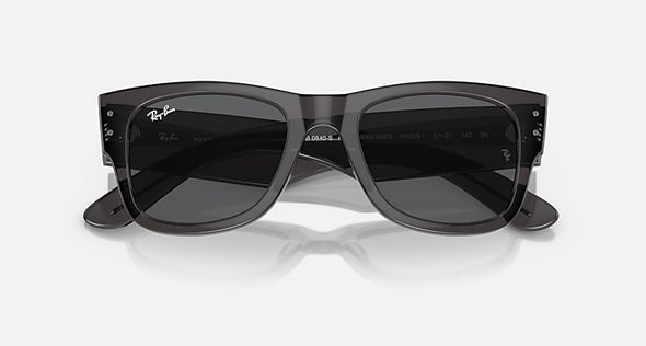 RAY BAN MEGA WAYFARER TRANSPARENT BLACK W/ DARK GREY