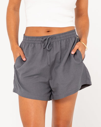 RUSTY ALANNAH LOUNGE LINEN SHORT - COAL